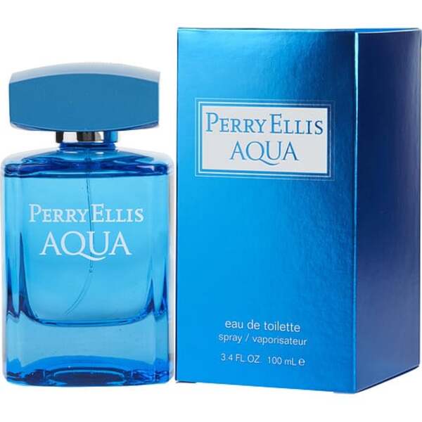 Perry Ellis Aqua 3.4 oz EDT Spray for Men - Refreshing Aquatic Fragrance