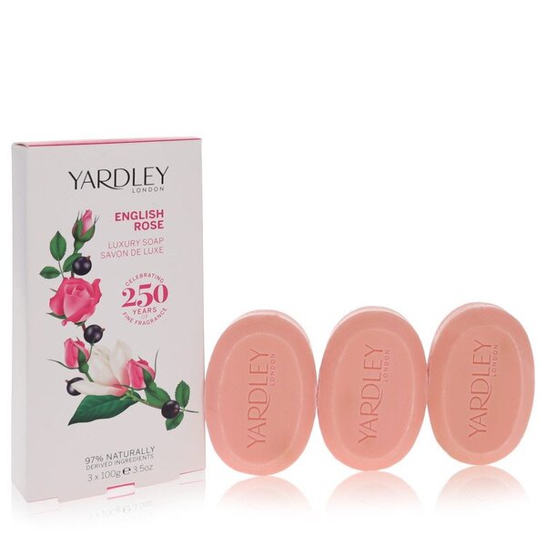 Yardley London English Rose Luxury Soap 3 x 3.5 oz Bars