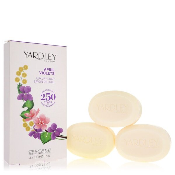 Yardley London April Violets 3 x 3.5 oz Soap Bars