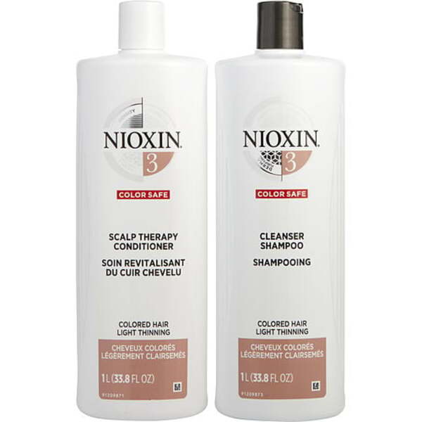 Nioxin System 3 Liter Duo: Shampoo & Conditioner for Lightly Thinning, Color-Treated Hair