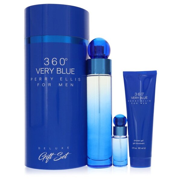Perry Ellis 360 Very Blue Gift Set for Men - Fresh Fragrance