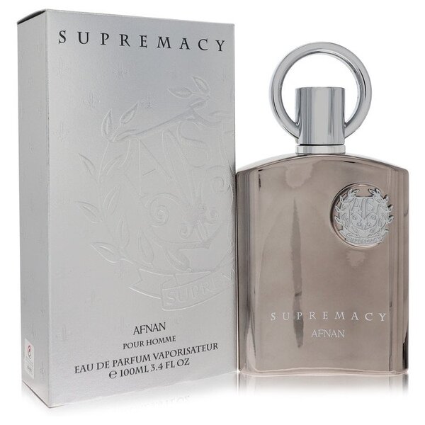 Afnan Supremacy Silver Eau De Parfum for Men - 3.4 oz Woody Citrus