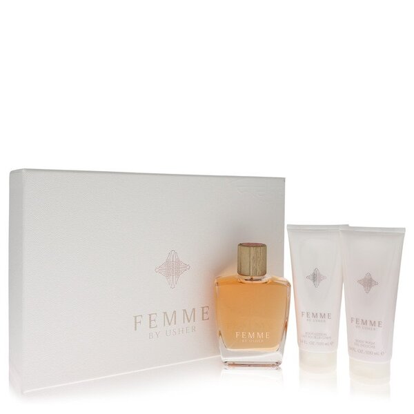 Usher Femme Eau de Parfum, Lotion & Shower Gel Gift Set