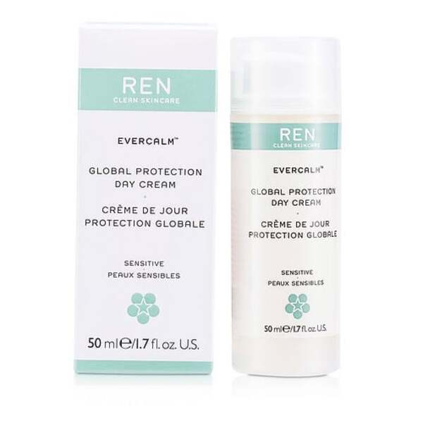 Ren Evercalm Global Protection Day Cream: Soothe & Shield Sensitive Skin - 1.7 fl oz