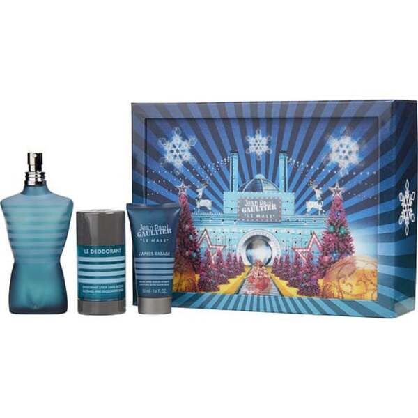 Jean Paul Gaultier Le Male 3-Piece Set: 4.2oz EDT Spray, 2.6oz Deodorant Stick, 1.6oz Aftershave Balm