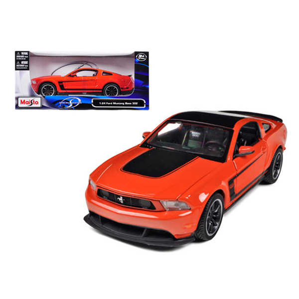 Maisto 2012 Ford Mustang Boss 302 Orange/Black 1/24 Diecast