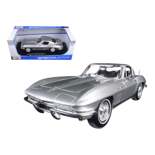 Maisto 1965 Chevrolet Corvette Silver 'Special Edition' 1:18