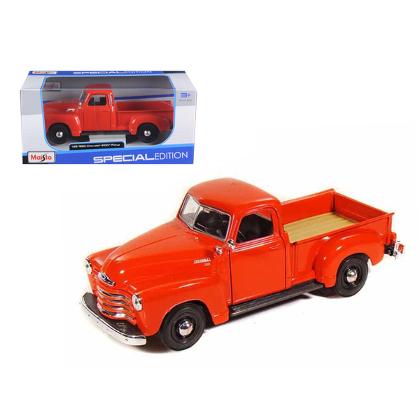 Maisto 1950 Chevy 3100 Pickup, Omaha Orange, 1/25 Scale