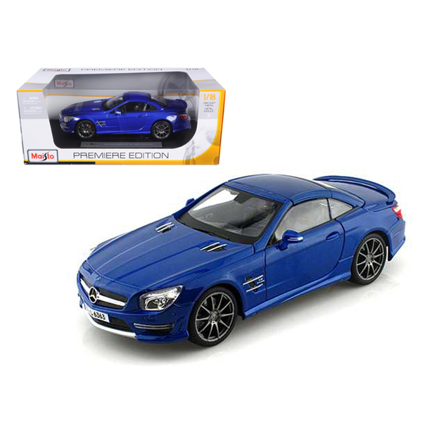 Maisto 2012 Mercedes SL 63 AMG Blue 1:18 Diecast Car
