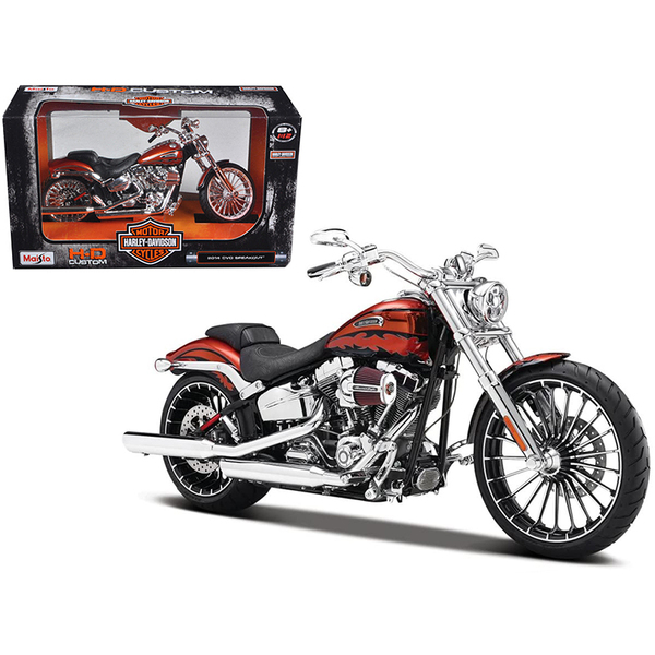 Maisto 2014 Harley Davidson CVO Breakout Orange 1:12 Motorcycle