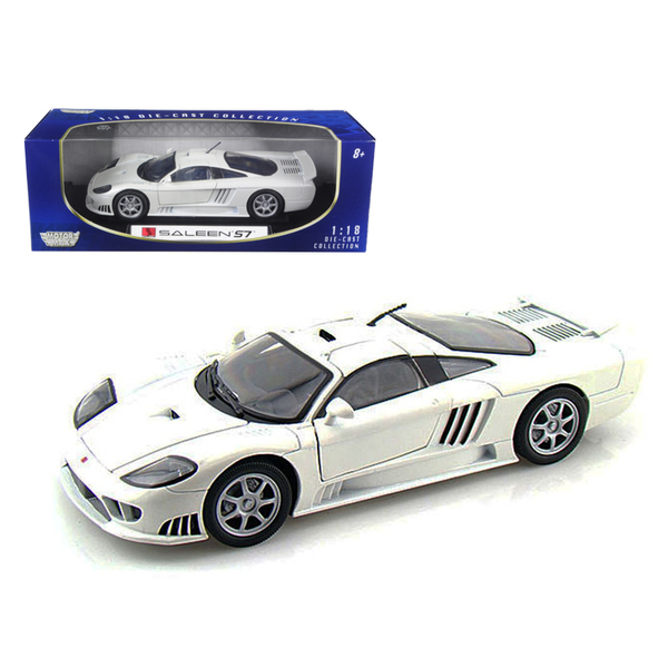 Motormax Saleen S7 White 1:18 Diecast Model Car (9.5-inch)