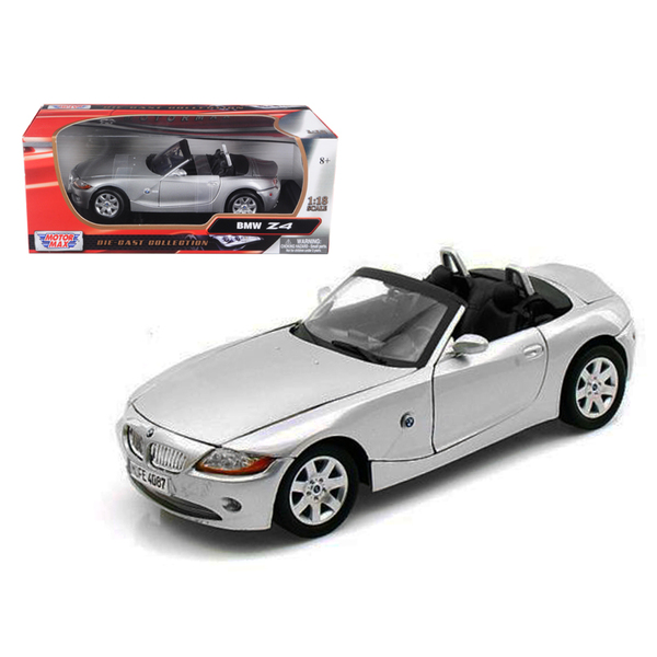 Motormax BMW Z4 Convertible Silver 1:18 Scale Diecast Model