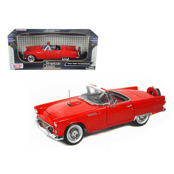 Motormax 1956 Ford Thunderbird Red 1:18 Diecast Model