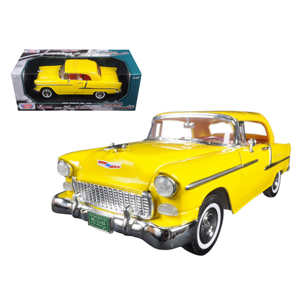 Motormax 1955 Chevy Bel Air Convertible 1:18 Yellow