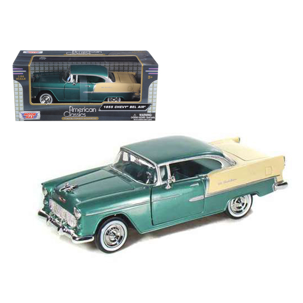 Motormax 1955 Chevy Bel Air Green 8" Diecast Model Car