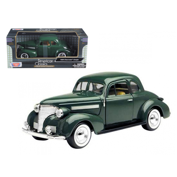 Motormax 1939 Chevrolet Coupe Green 1/24 Scale Diecast Car