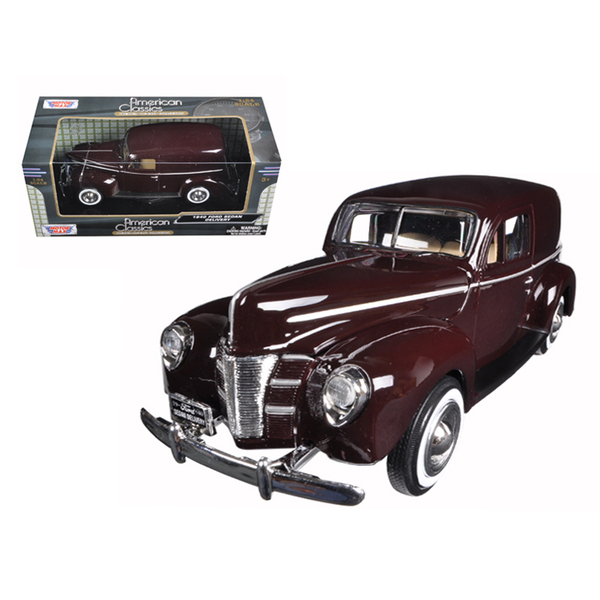 Motormax 1940 Ford Sedan Delivery Brown 1/24 Scale Diecast Car