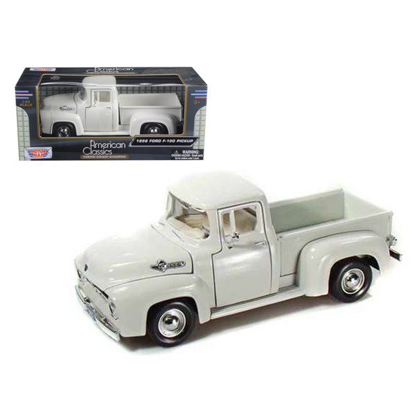 Motormax 1956 Ford F-100 Pickup Truck - White, 7.75-inch