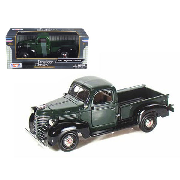 Motormax 1941 Plymouth Pickup 1/24 Scale Green Diecast Model