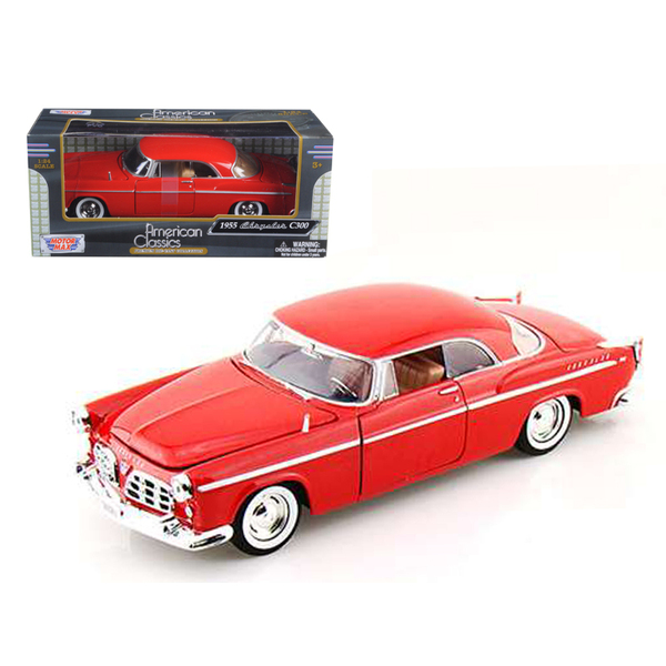 Motormax 1955 Chrysler C300 Red 1:24 Scale Diecast Car