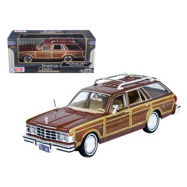 Motormax 1979 Chrysler LeBaron Town & Country Burgundy 1/24