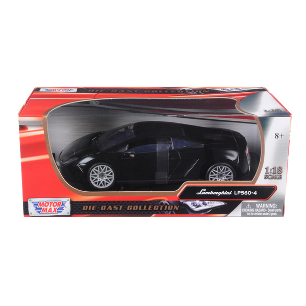 Motormax Lamborghini LP 560-4 10" Black 1/18 Scale Diecast