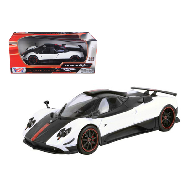 Motormax Pagani Zonda 5 Cinque 1/18 White & Black Car Model