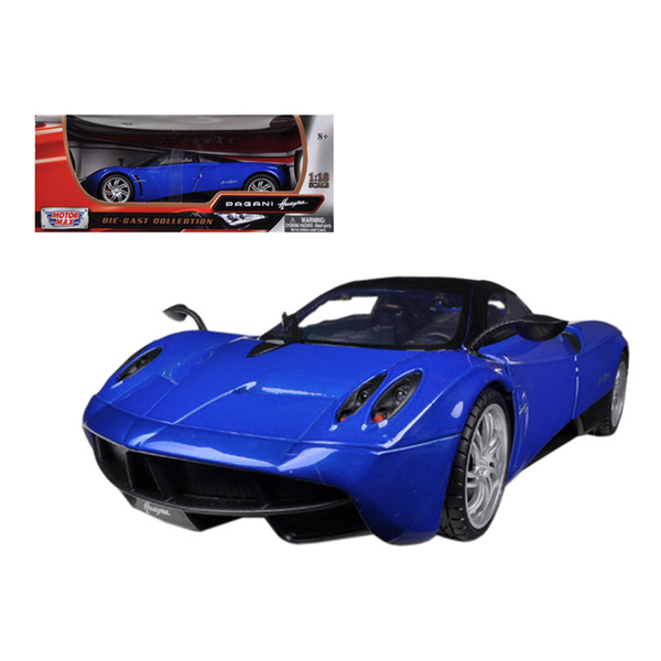 Motormax Pagani Huayra 1/18 Blue with Black Top Car Model