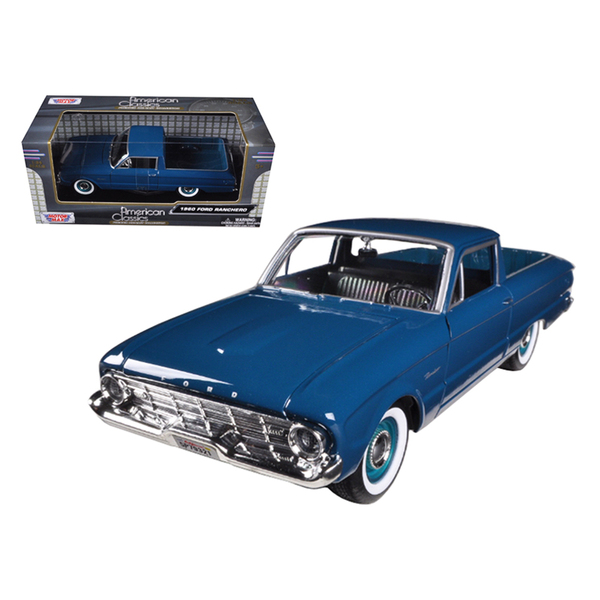 Motormax 1960 Ford Falcon Ranchero Pickup, Blue 1/24 Scale