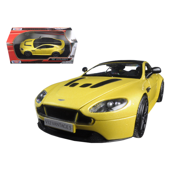 Motormax Aston Martin Vantage S V12 1:24 Yellow Diecast Model