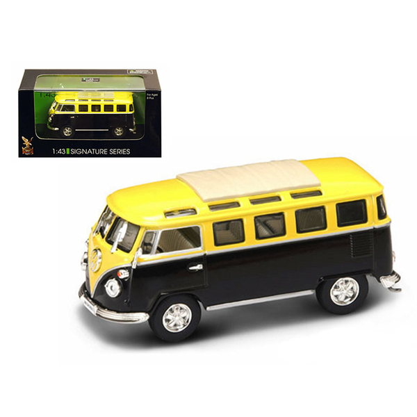 Road Signature 1962 VW Microbus Van - Yellow/Black 1/43