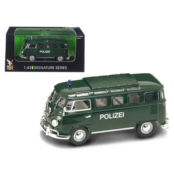 Road Signature 1962 VW Microbus Police Green 1/43