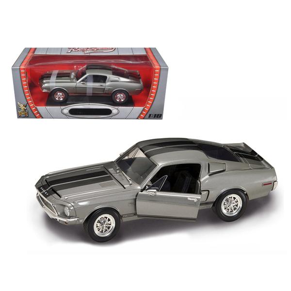 Road Signature 1968 Shelby GT500 KR Silver 1/18 Diecast Model