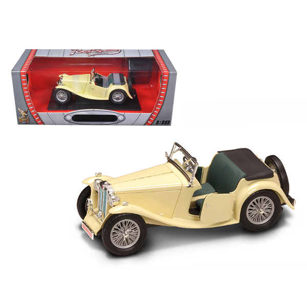 Road Signature 1947 MG TC Midget Yellow 1/18 Diecast Model Car
