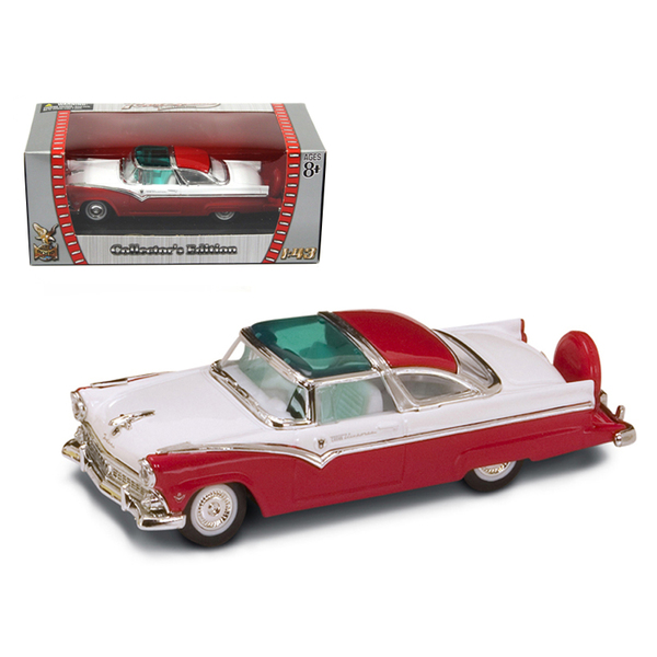 Road Signature 1955 Ford Crown Victoria Red/White 1/43 Diecast