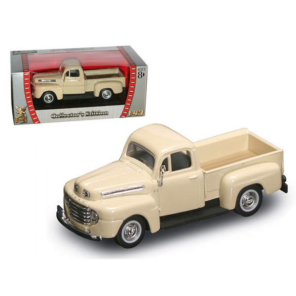 Road Signature 1948 Ford F-1 Pickup Truck - Cream, 4" Scale Model