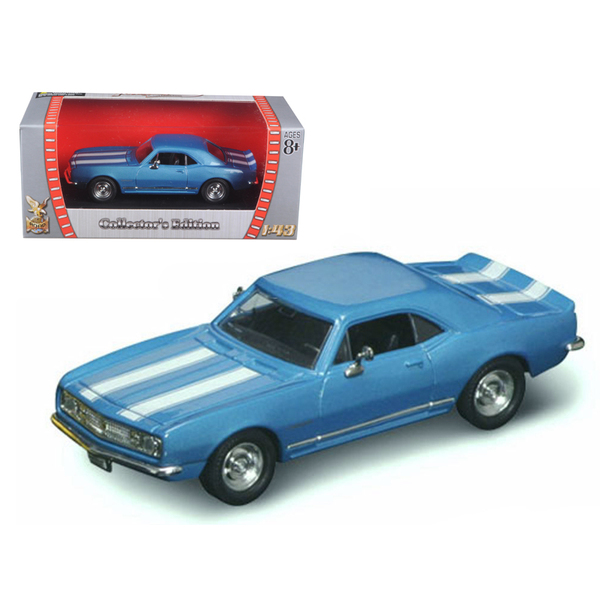Road Signature 1967 Chevy Camaro Z-28 - Blue, 4" Scale Model