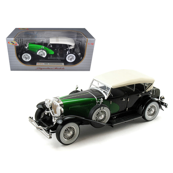 Signature Models 1934 Duesenberg Model J - Black/Green 1:18