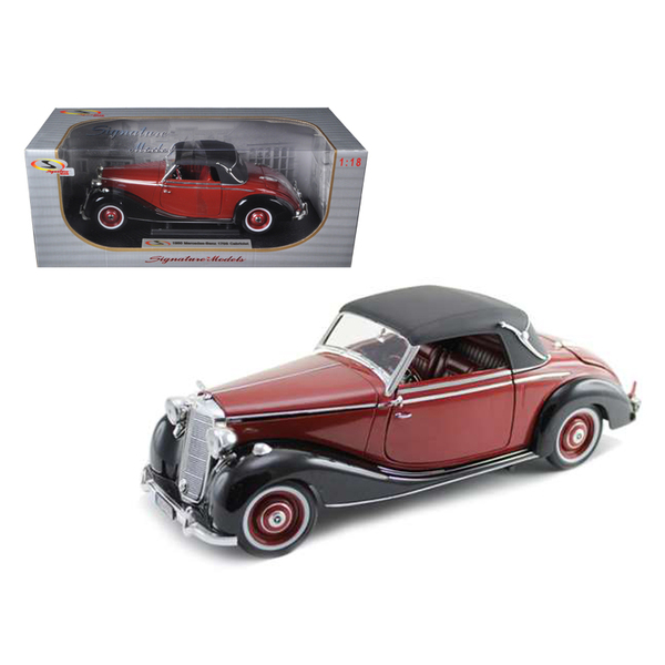 Signature Models 1950 Mercedes-Benz 170S Cabriolet - 1:18 Burgundy/Black