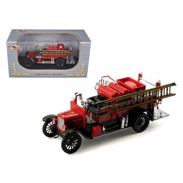 Signature Models 1926 Ford Model T Fire Engine - 1/32 Red/Black