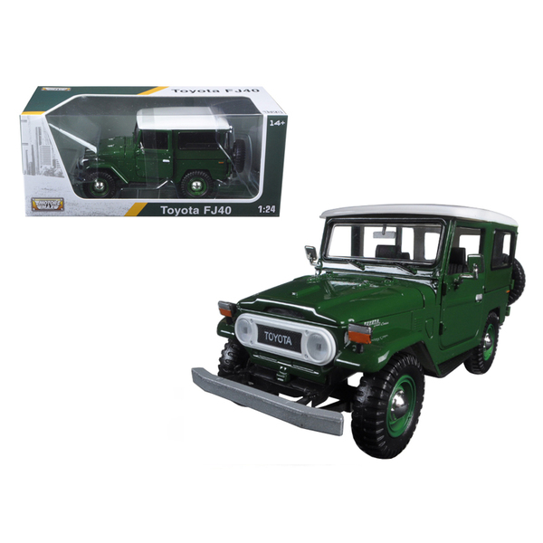 Motormax Toyota FJ40 - Dark Green Diecast Model - 1/24 Scale