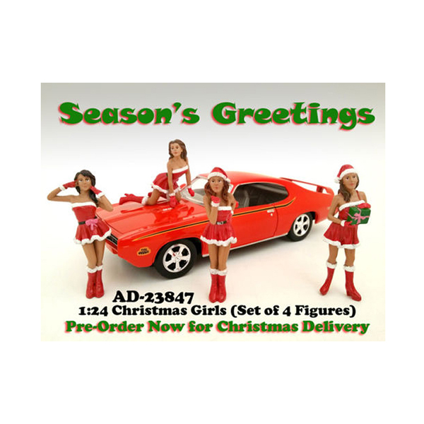 American Diorama Christmas Girls 1:24 Scale Figure Set