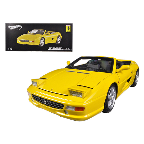 Hot Wheels Elite Ferrari F355 Spider Convertible 1:18 Yellow