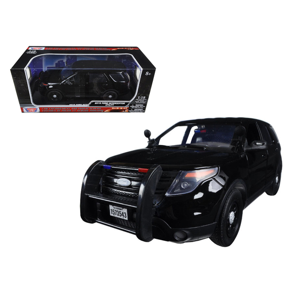 Motormax 2015 Ford PI Utility Special Service - 1:18 Scale Black