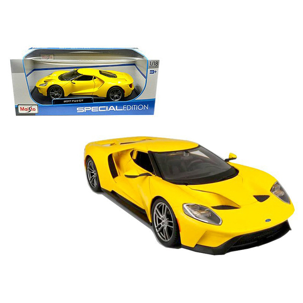 Maisto 2017 Ford GT Yellow 1/18 Scale Diecast Model