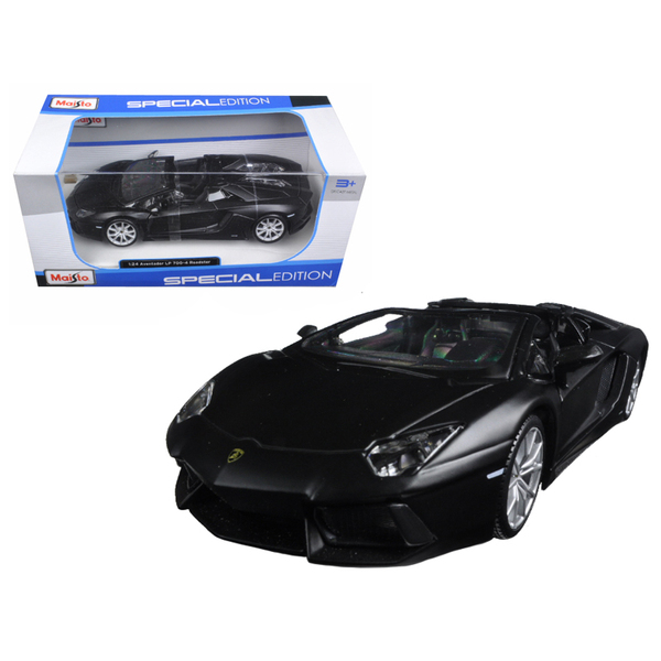 Maisto Lamborghini Aventador Roadster - Matt Black 1/24 Scale