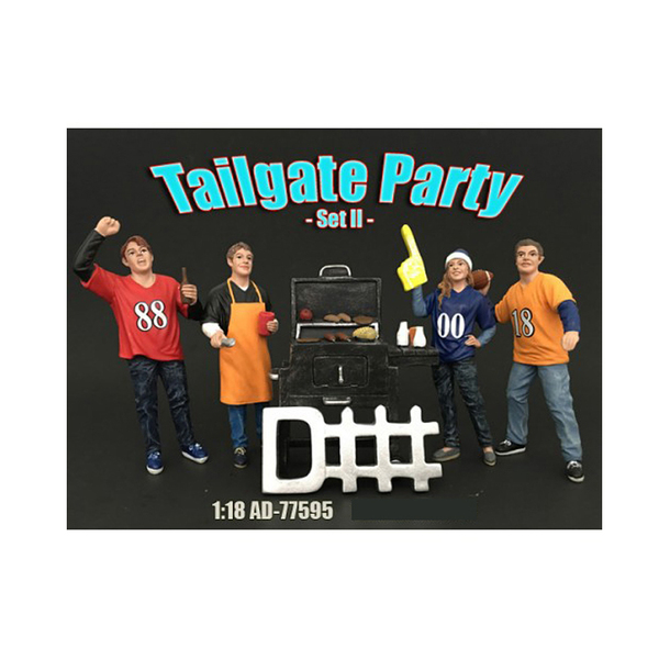 American Diorama Tailgate Party Set II 4 Figures 1:18
