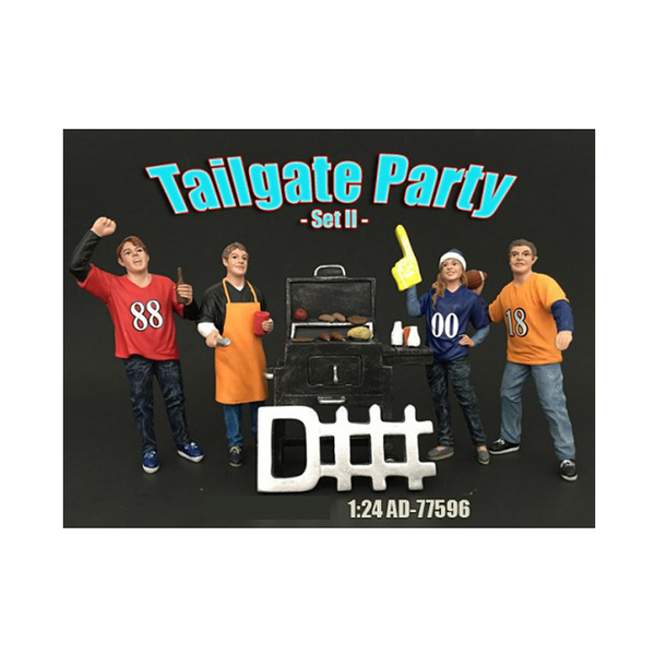 American Diorama Tailgate Party Set II 1:24 Scale (4 Pc)