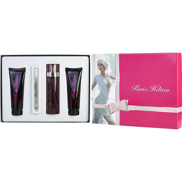 Paris Hilton Eau de Parfum Set - 3.4 Oz Spray, 3 Oz Lotion & Shower Gel, 0.34 Oz Mini