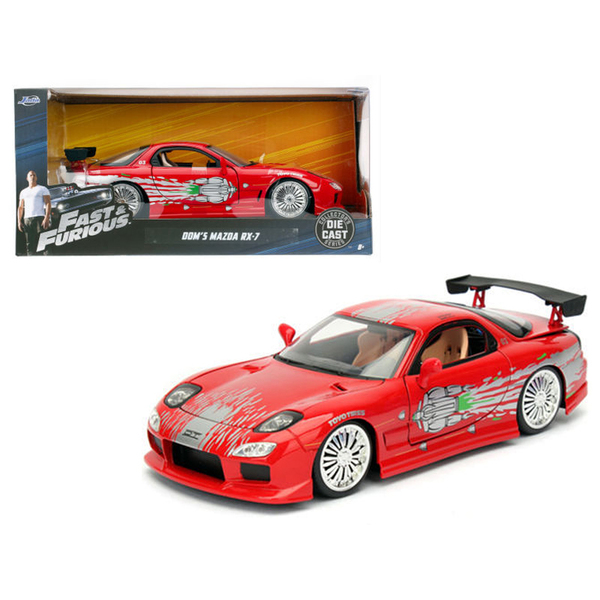 Jada Dom's Mazda RX-7 Red Graphics F&F 1:24 Scale Model